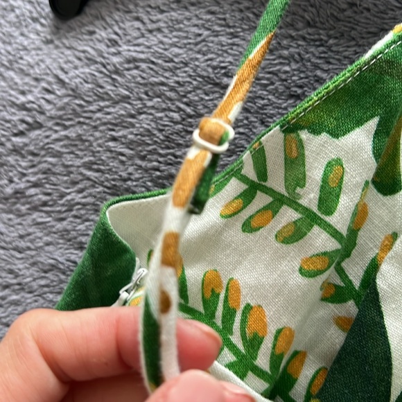 Farm Rio Tropical Forest Sleeveless V-Neck Linen Mini Dress - Picture 7 of 8